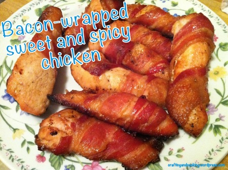 Bacon-wrapped sweet and spicy chicken 1