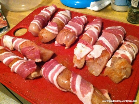 Bacon-wrapped sweet and spicy chicken 7